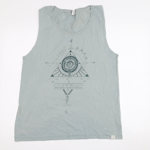 Saltrock Unisex Green Sleeveless Graphic T-Shirt