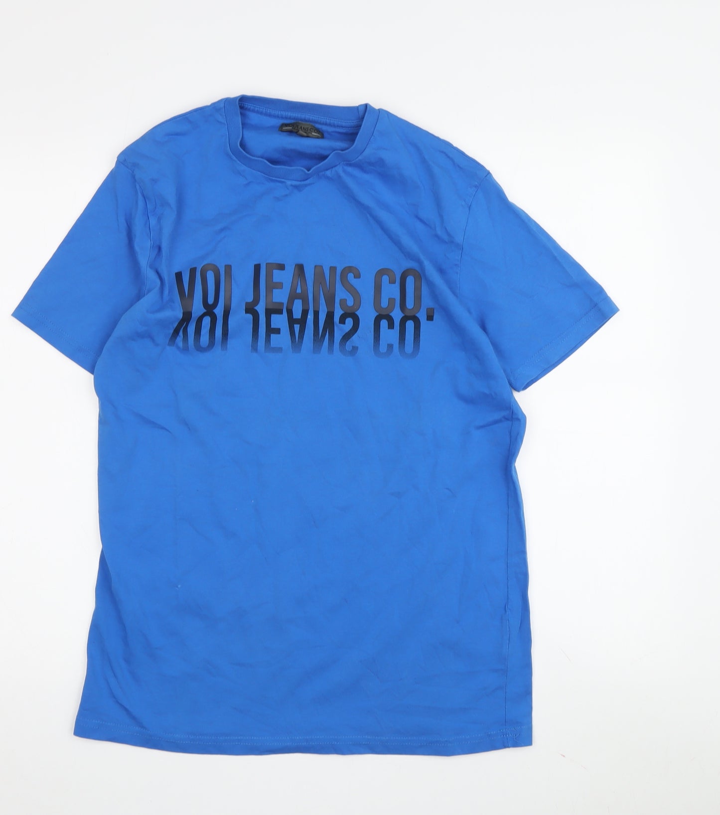 Voi Jeans Co. Men's Blue Medium T-Shirt - Logo Accent