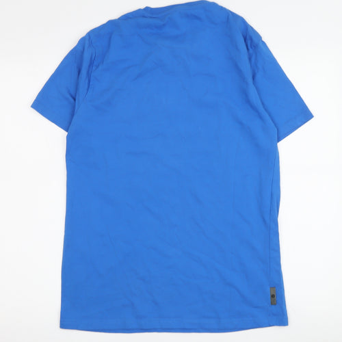 Voi Jeans Co. Men's Blue Medium T-Shirt - Logo Accent
