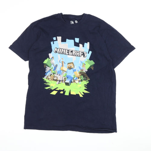 Urban Outlaws Teens Blue Minecraft T-Shirt Size 13