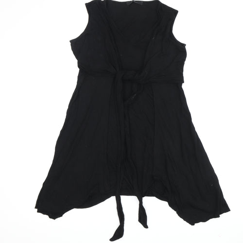 All Saints Women's Black Wrap Blouse in Size Small
