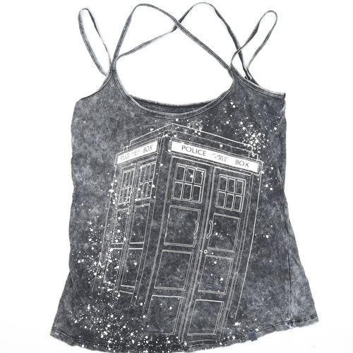 Doctor Who Unisex Grey Camisole Tank - Medium, Geek Chic