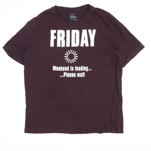 Much More Men's Purple XL Graphic T-Shirt