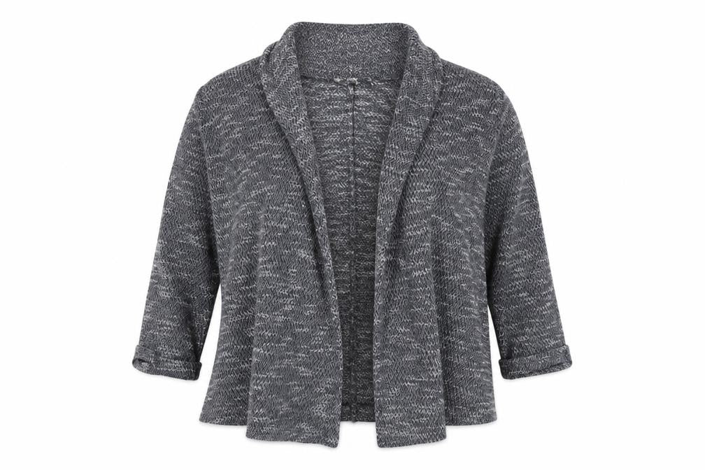Front view of FatFace Women's Blue Knitted Open Cardigan -, size 12