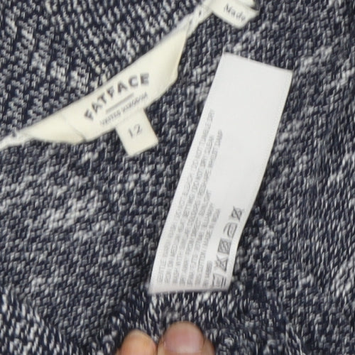 FatFace Women's Blue Knitted Open Cardigan - Size 12