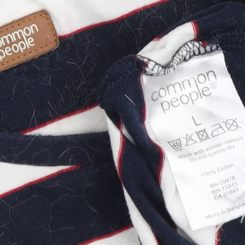 Common People Men's Multicoloured L Striped T-Shirt