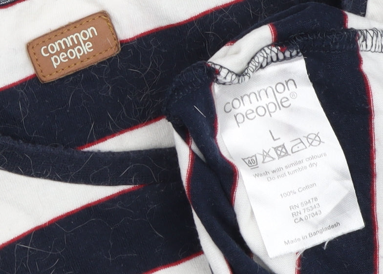 Common People Men's Multicoloured L Striped T-Shirt