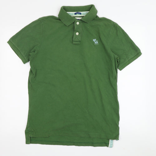 Abercrombie & Fitch Men's Green Polo M Athletic Fit