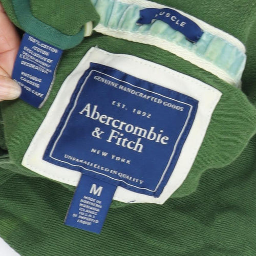 Abercrombie & Fitch Men's Green Polo M Athletic Fit