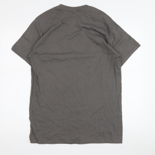 Adidas Men's Grey Graphic Print T-Shirt M