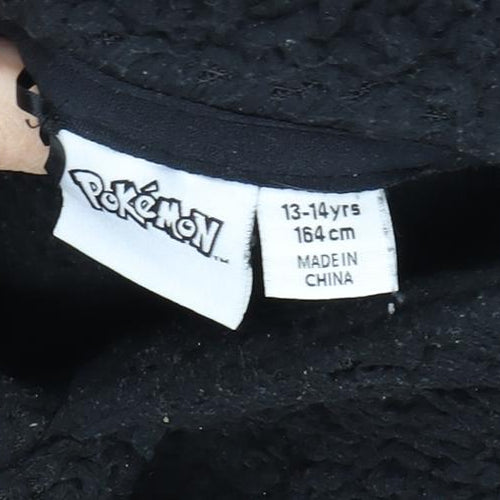 Pokémon Girls Black Fleece Pikachu Hoodie 13-14 Years