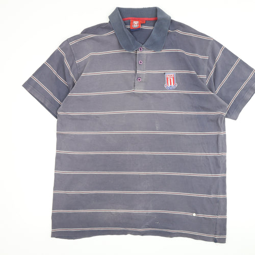 Stoke City FC Men's Grey XL Polo Shirt