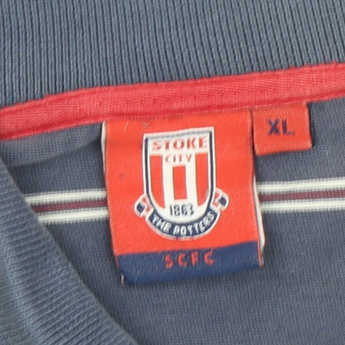 Stoke City FC Men's Grey XL Polo Shirt