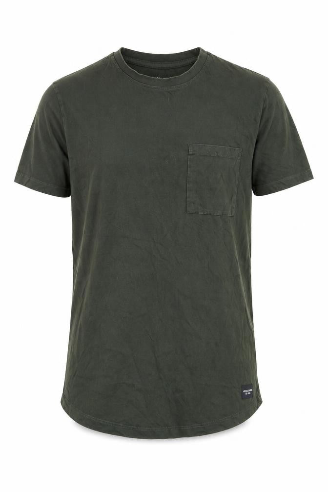 Jack & Jones Men's Green Crew Neck T-Shirt, Size S
