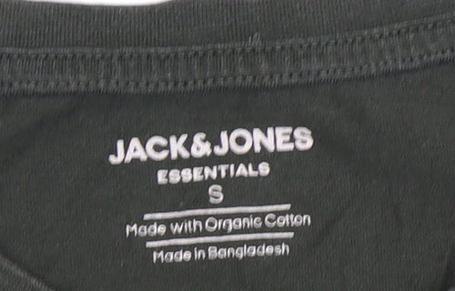 Jack & Jones Men's Green Crew Neck T-Shirt, Size S