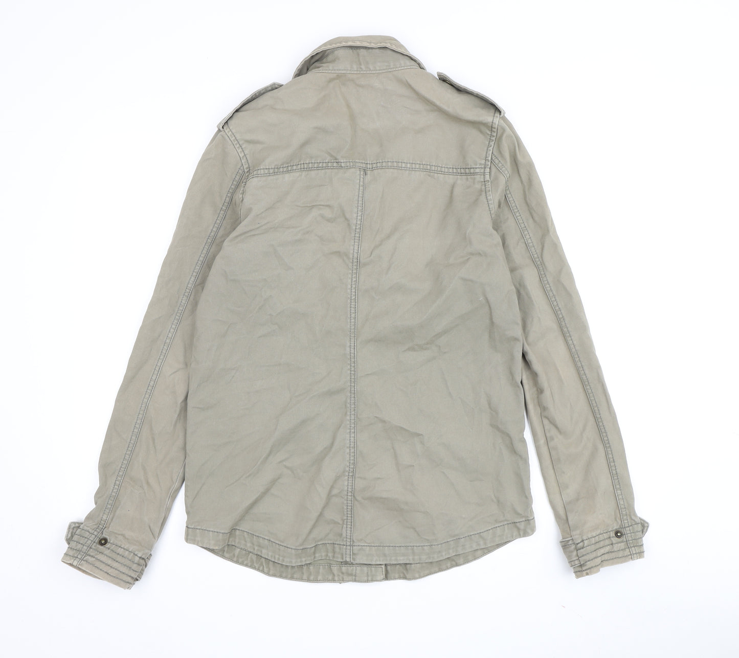Next Women's Green Military Jacket Size M Cotton