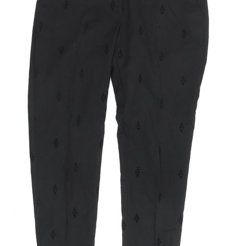 Warehouse Women’s Black Cropped Trousers Size 12