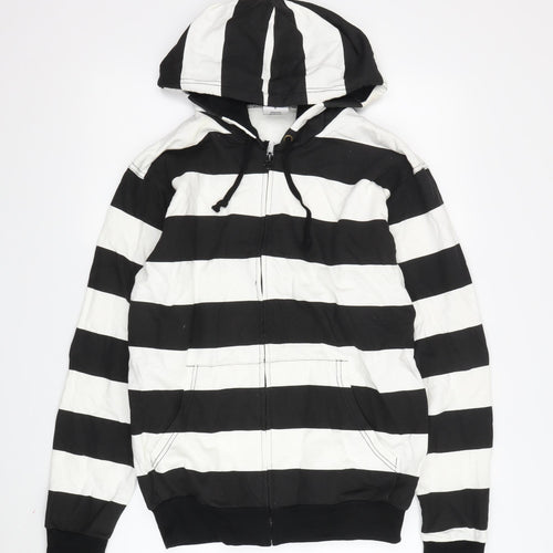 Stars & Stripes Men's Black White Striped Hoodie - S