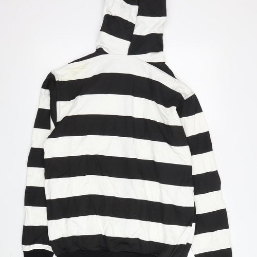 Stars & Stripes Men's Black White Striped Hoodie - S