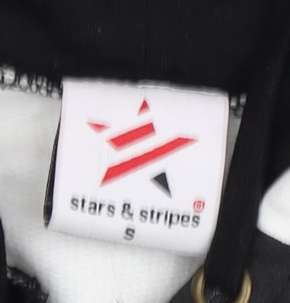 Stars & Stripes Men's Black White Striped Hoodie - S