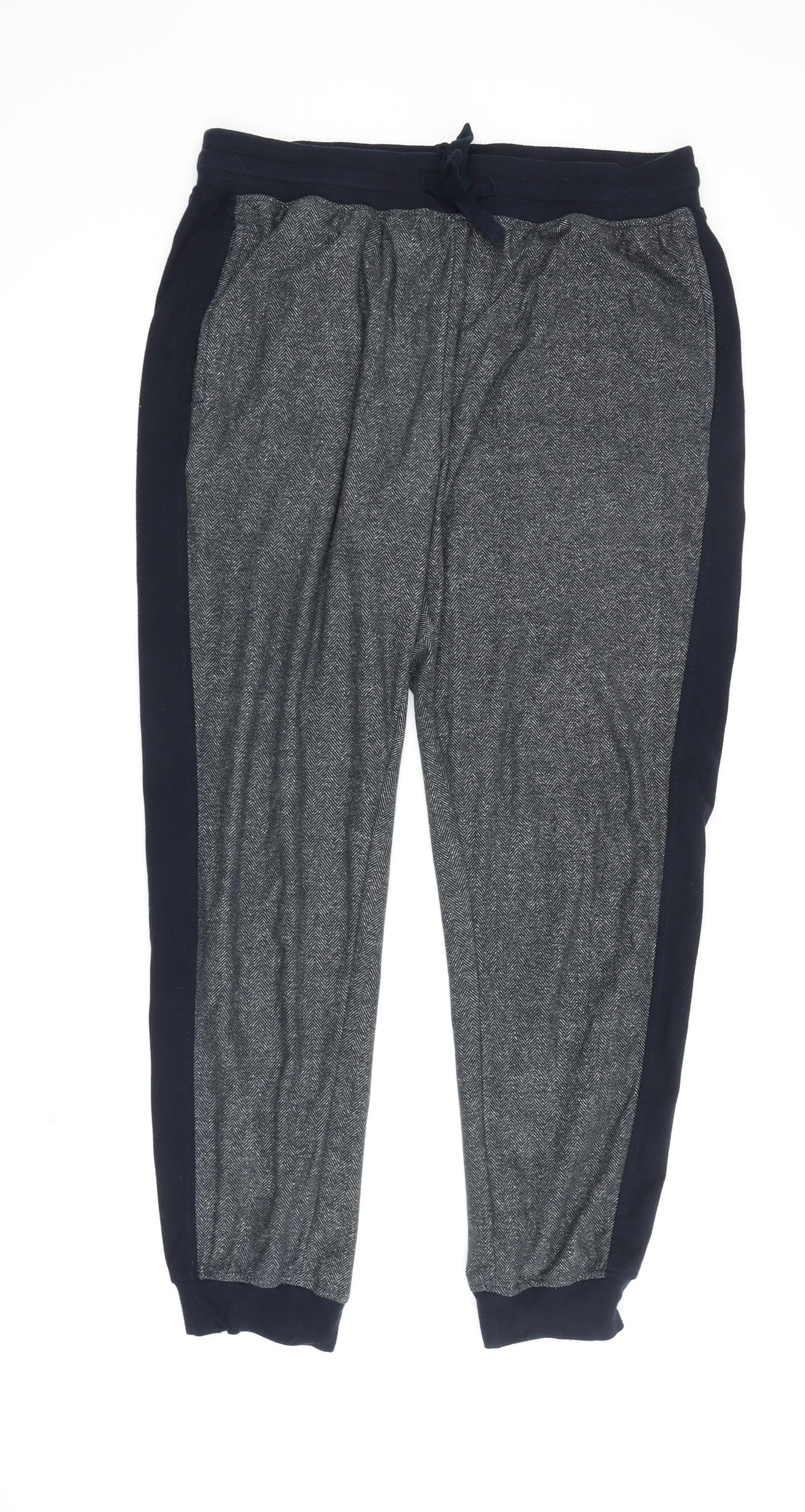 Next Men's Grey Herringbone Lounge Pants Size L