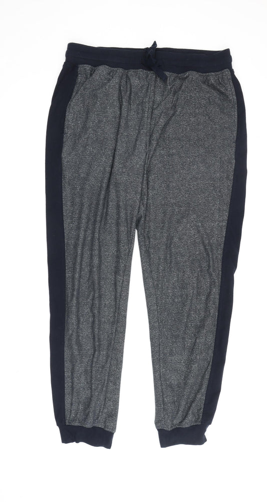 Next Men's Grey Herringbone Lounge Pants Size L