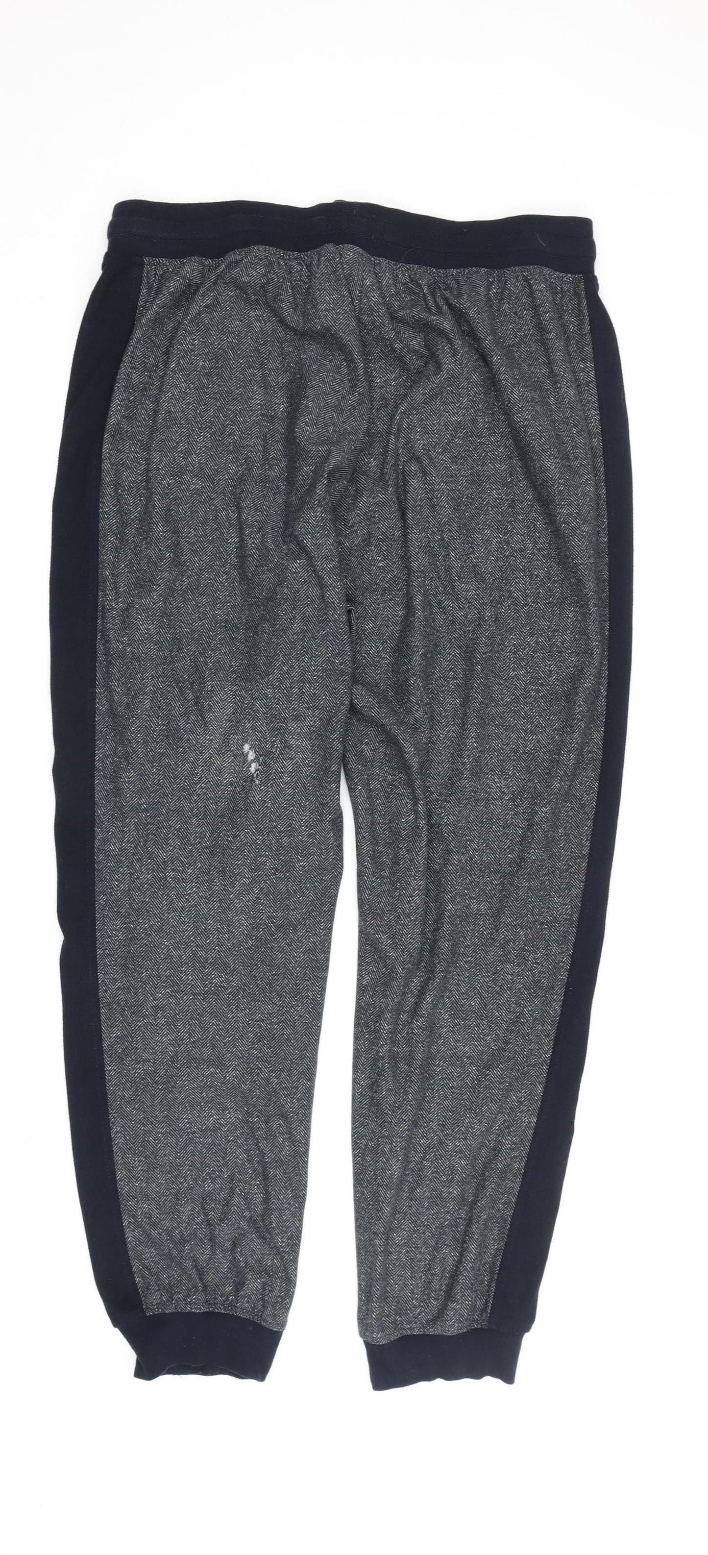 Next Men's Grey Herringbone Lounge Pants Size L