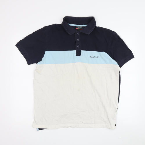 Pierre Cardin Men's Multicoloured Polo Shirt L
