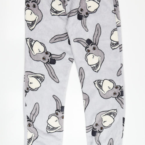 Primark Unisex Grey Shrek Pyjama Pants, Size S, Fleece