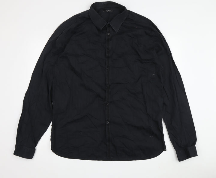 Ted Baker Men's Black Long Sleeve Button-Up Shirt