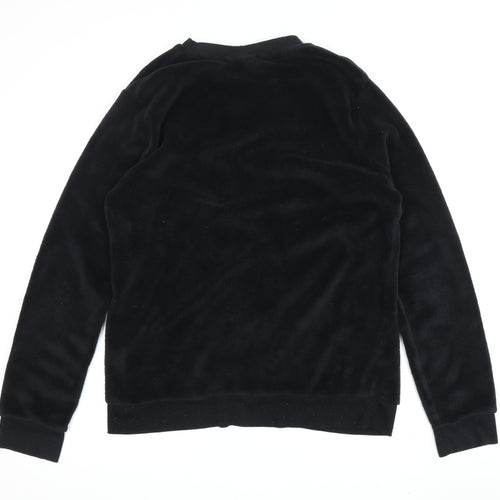 Super Mario Boys Black L Pyjama Top Velour Long Sleeve Gaming