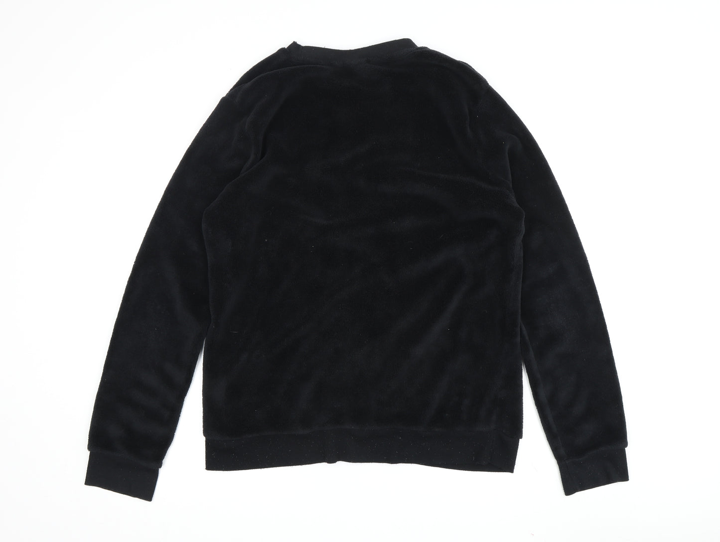 Super Mario Boys Black L Pyjama Top Velour Long Sleeve Gaming