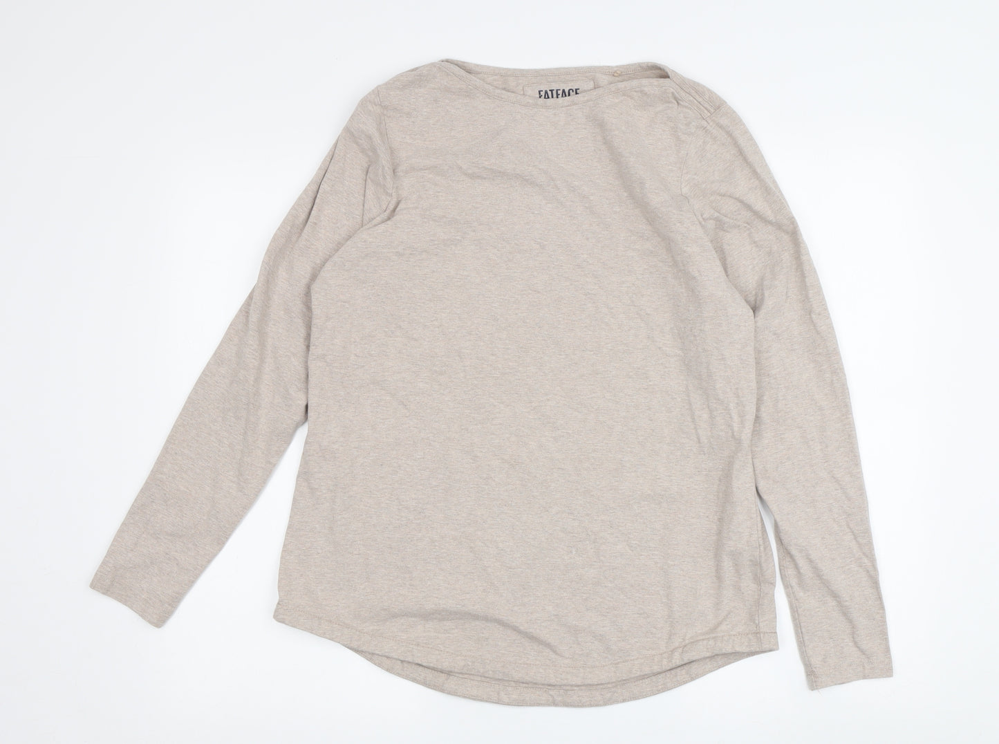 FatFace Women’s Beige Long Sleeve T-Shirt Size 12