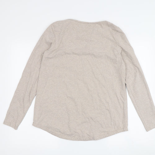 FatFace Women’s Beige Long Sleeve T-Shirt Size 12