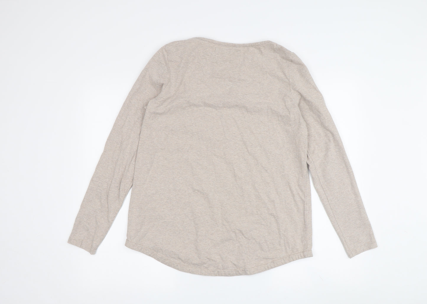 FatFace Women’s Beige Long Sleeve T-Shirt Size 12