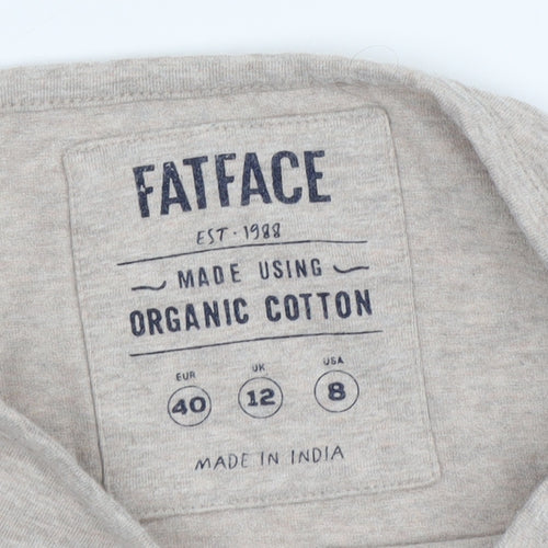 FatFace Women’s Beige Long Sleeve T-Shirt Size 12