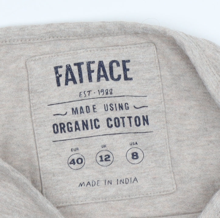 FatFace Women’s Beige Long Sleeve T-Shirt Size 12