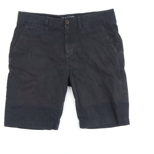 Superdry Men's Black Chino Shorts, Size 32, Casual Wear