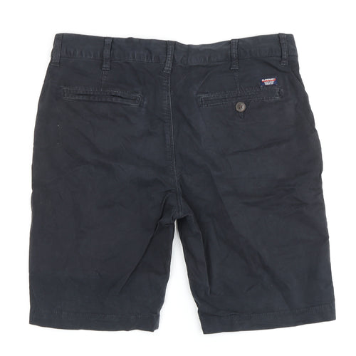 Superdry Men's Black Chino Shorts, Size 32, Casual Wear