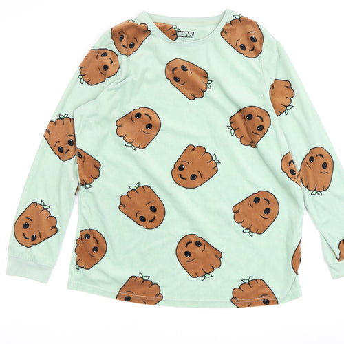 Marvel Women's Green Pyjama Top, Size 10-12, Groot Print