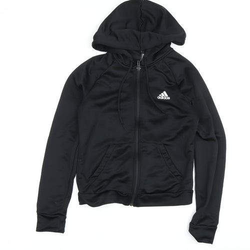 Adidas Boys Black Full Zip Hoodie Size S