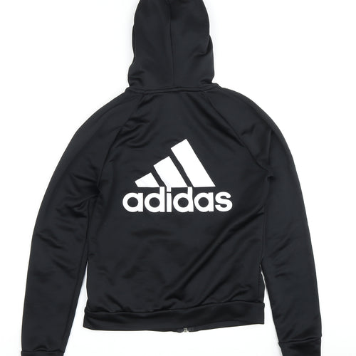 Adidas Boys Black Full Zip Hoodie Size S