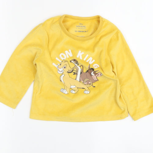 Primark Unisex Yellow Lion King Jumper, 12-18M, Lightweight Knit