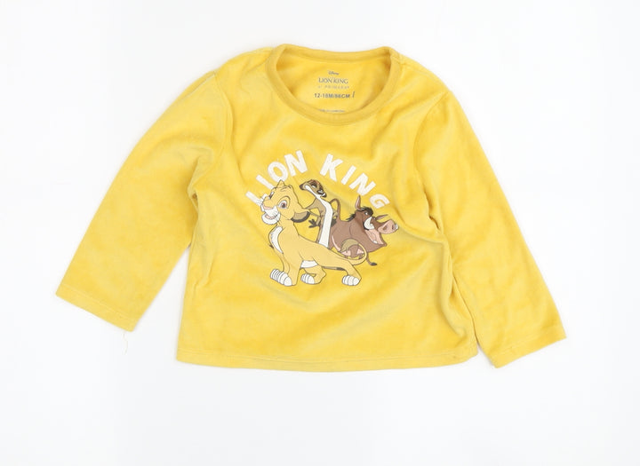 Primark Unisex Yellow Lion King Jumper, 12-18M, Lightweight Knit