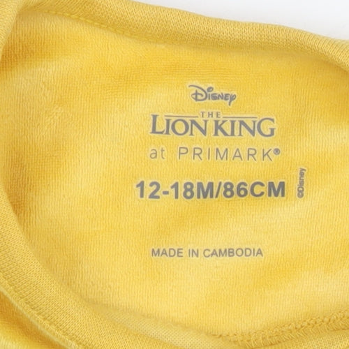Primark Unisex Yellow Lion King Jumper, 12-18M, Lightweight Knit