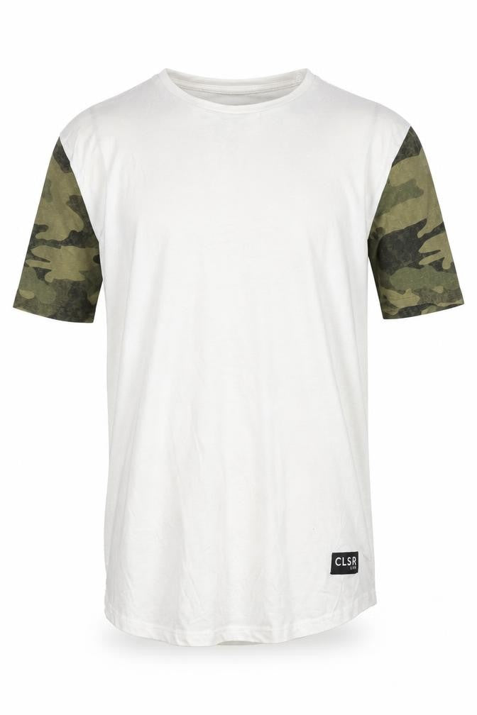 Closure London Men's Beige Camouflage Sleeve T-Shirt M