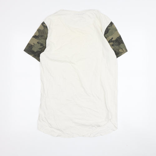 Closure London Men's Beige Camouflage Sleeve T-Shirt M