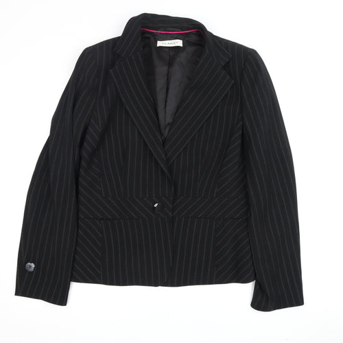 Planet Women's Black Stripe Blazer Size 12 Business Jacket