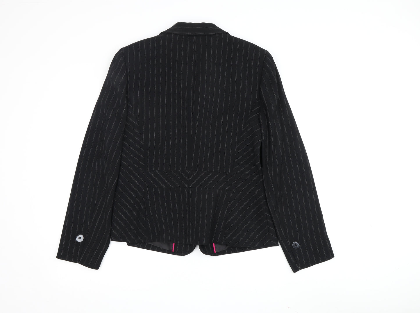 Planet Women's Black Stripe Blazer Size 12 Business Jacket