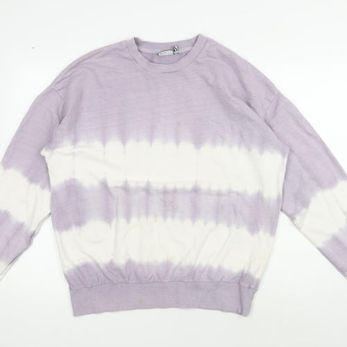 ASOS Women’s Purple Tie-Dye Crew Neck Sweatshirt, Size 12